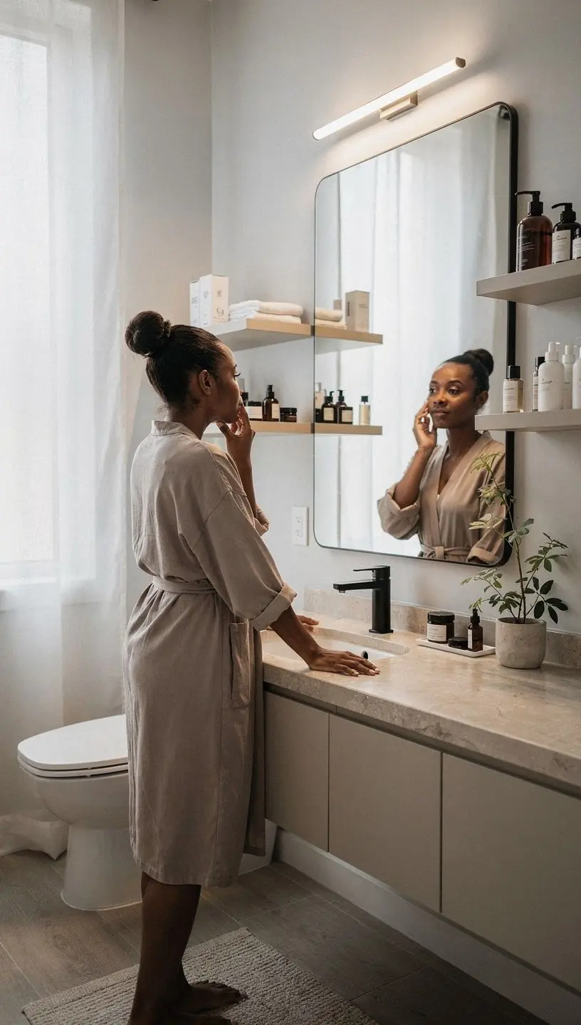 Przykład strefy jadalnej w małym lokalu z funkcjonalnymi meblami i lampami